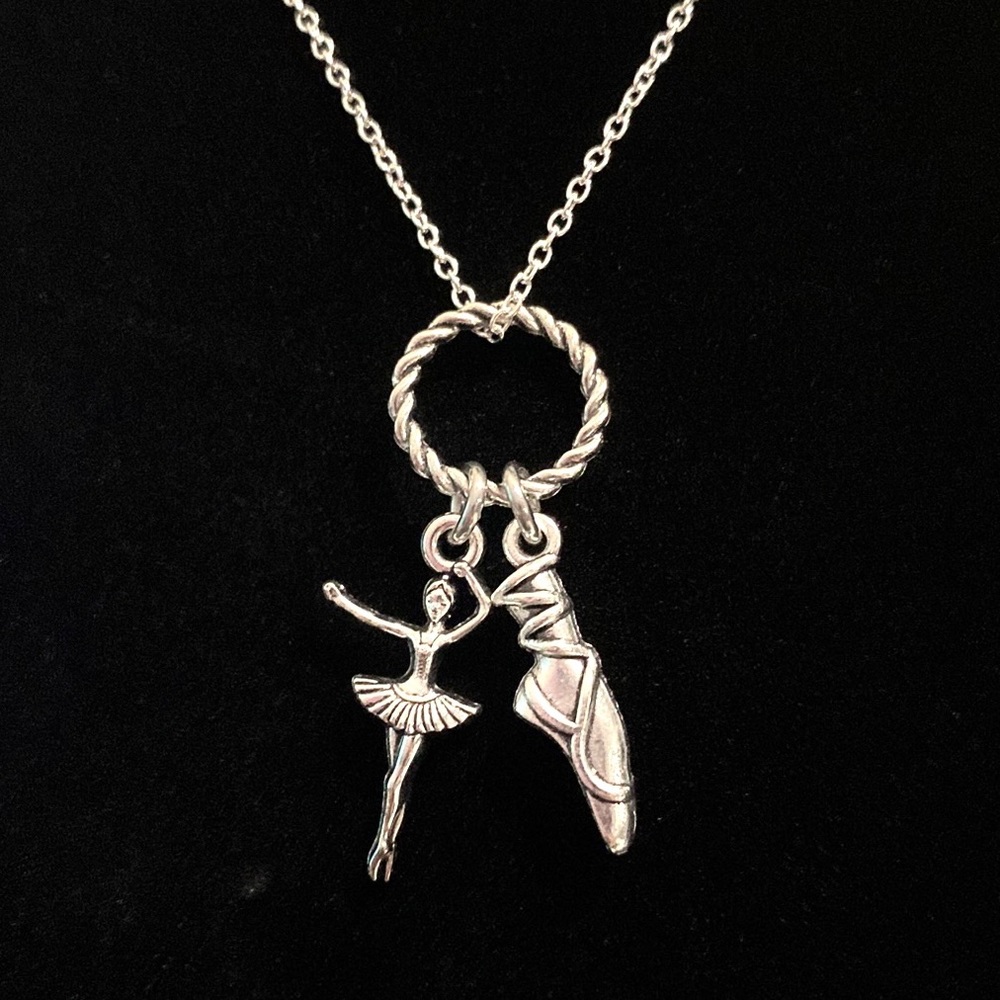 Ballerina Charm Necklace Ballet Dancer